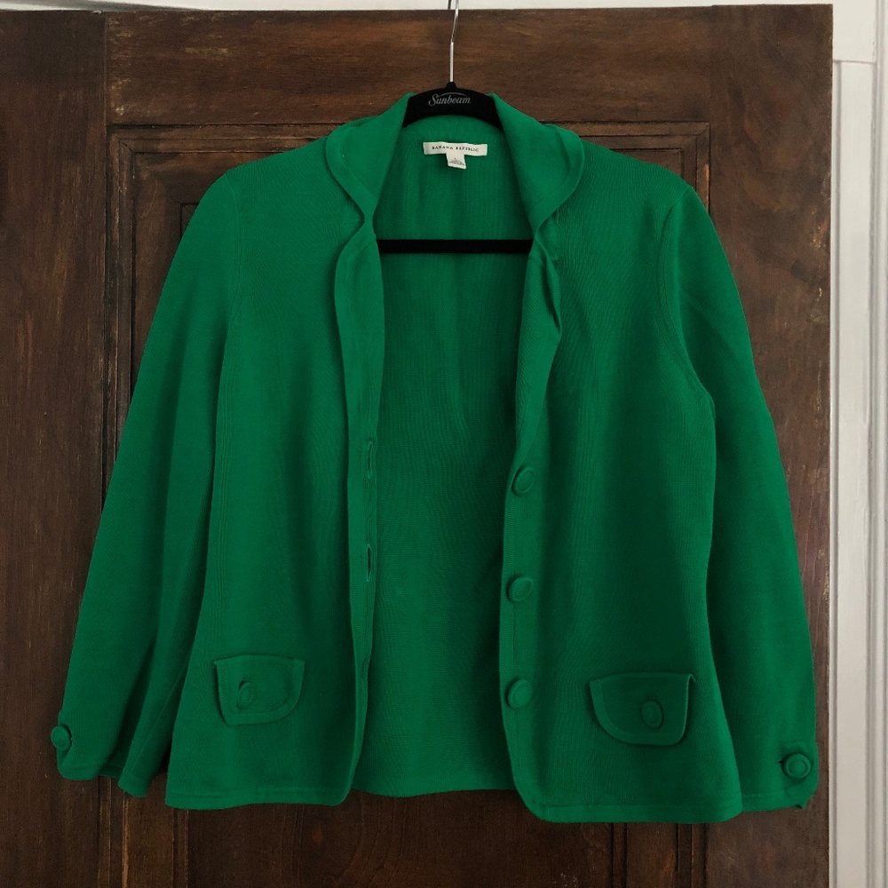 Green Banana Republic Knit Blazer